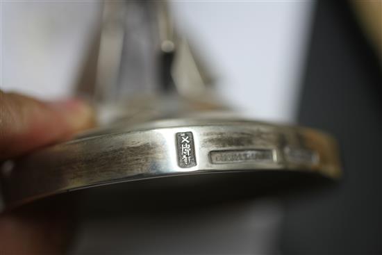 A late 19th/early 20th century Chinese silver shooting related presentation goblet by Tuck Chang, Shanghai, 9.5 oz.